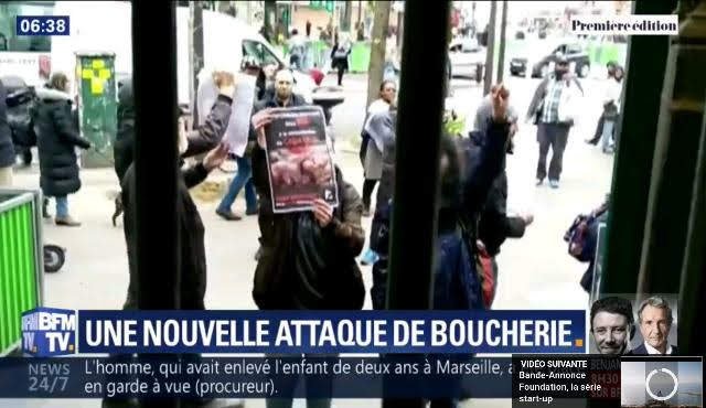 Francouzští vegani opět zaútočili na řeznictví.jpg Francouzští vegani opět zaútočili na řeznictví