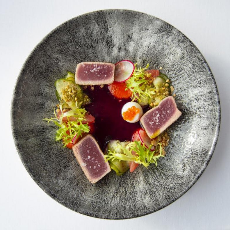 Dílo šéfkuchaře Tomáše Lachmana z restaurace OBLACA.jpg Dílo šéfkuchaře Tomáše Lachmana z restaurace OBLACA