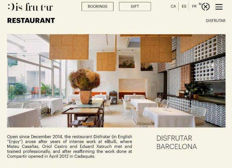 Nejlepším podnikem v Evropě je podle hodnocení barcelonská restaurace Disfrutar.jpg Nejlepším podnikem v Evropě je podle hodnocení barcelonská restaurace Disfrutar